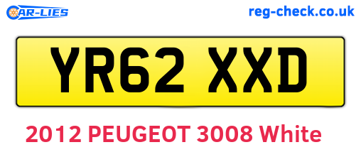 YR62XXD are the vehicle registration plates.