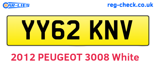YY62KNV are the vehicle registration plates.