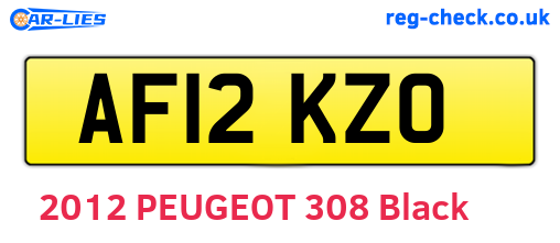AF12KZO are the vehicle registration plates.