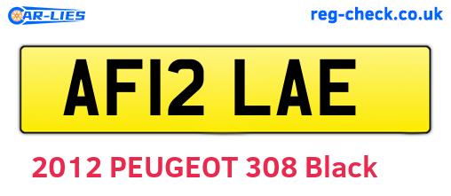 AF12LAE are the vehicle registration plates.