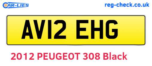 AV12EHG are the vehicle registration plates.