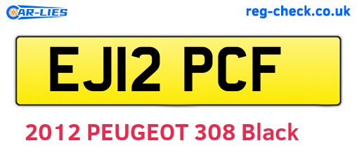 EJ12PCF are the vehicle registration plates.