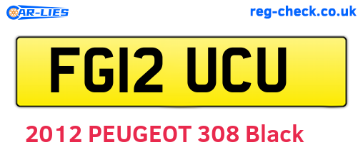 FG12UCU are the vehicle registration plates.