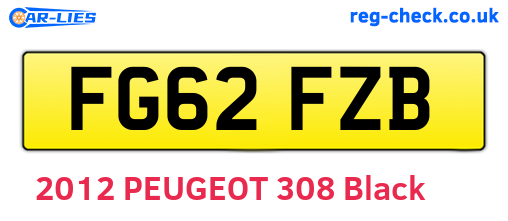 FG62FZB are the vehicle registration plates.