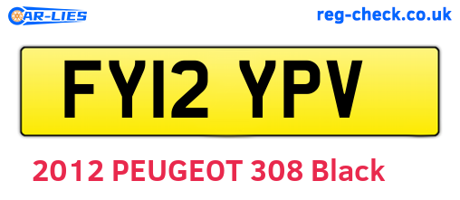 FY12YPV are the vehicle registration plates.