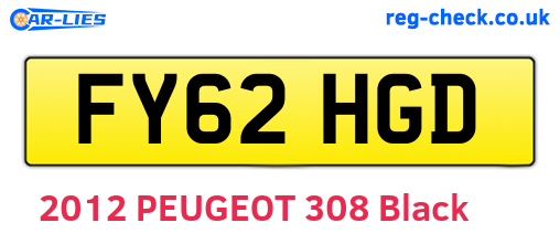 FY62HGD are the vehicle registration plates.