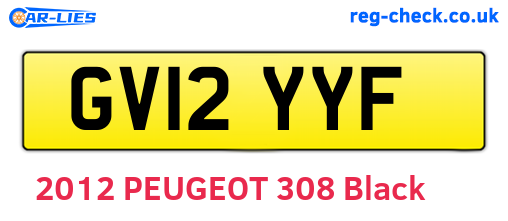 GV12YYF are the vehicle registration plates.