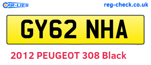 GY62NHA are the vehicle registration plates.