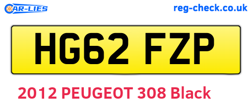 HG62FZP are the vehicle registration plates.