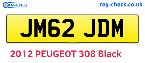 JM62JDM are the vehicle registration plates.
