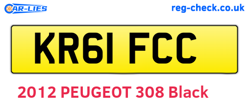 KR61FCC are the vehicle registration plates.