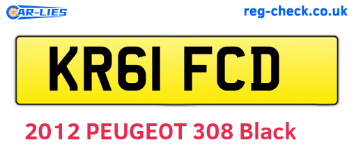 KR61FCD are the vehicle registration plates.