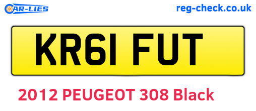 KR61FUT are the vehicle registration plates.