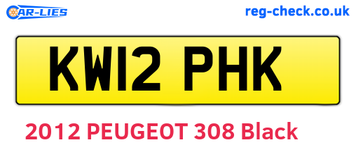 KW12PHK are the vehicle registration plates.