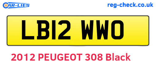 LB12WWO are the vehicle registration plates.