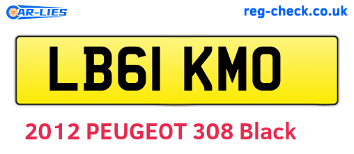 LB61KMO are the vehicle registration plates.