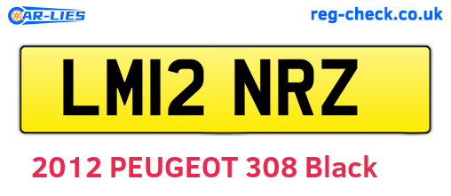 LM12NRZ are the vehicle registration plates.