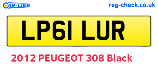 LP61LUR are the vehicle registration plates.