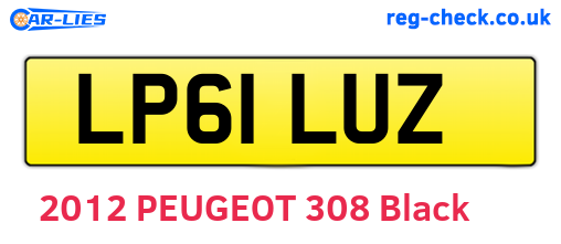LP61LUZ are the vehicle registration plates.