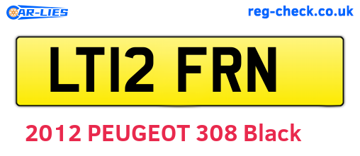 LT12FRN are the vehicle registration plates.