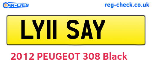 LY11SAY are the vehicle registration plates.