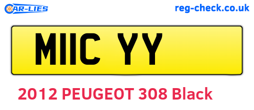 M11CYY are the vehicle registration plates.