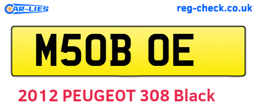 M50BOE are the vehicle registration plates.