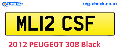 ML12CSF are the vehicle registration plates.
