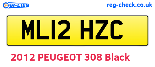 ML12HZC are the vehicle registration plates.