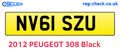 NV61SZU are the vehicle registration plates.
