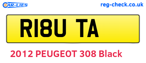 R18UTA are the vehicle registration plates.