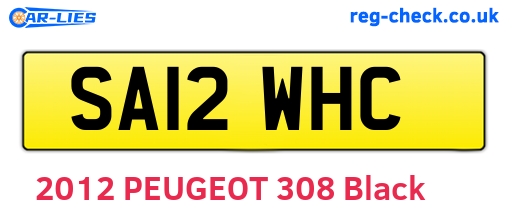 SA12WHC are the vehicle registration plates.