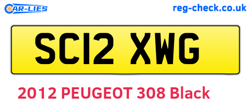 SC12XWG are the vehicle registration plates.