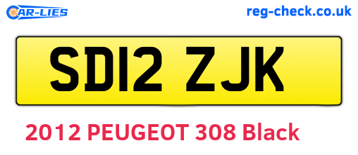 SD12ZJK are the vehicle registration plates.