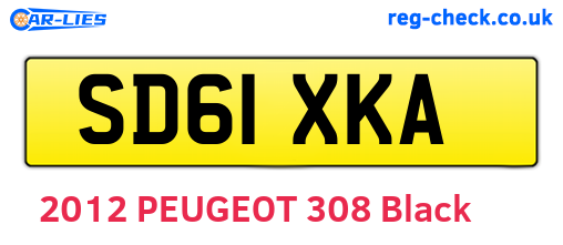 SD61XKA are the vehicle registration plates.