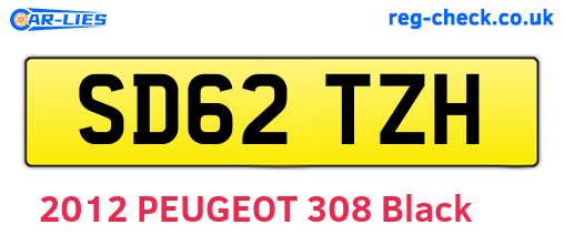 SD62TZH are the vehicle registration plates.