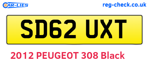 SD62UXT are the vehicle registration plates.
