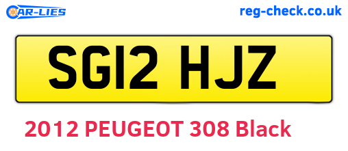 SG12HJZ are the vehicle registration plates.