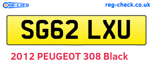 SG62LXU are the vehicle registration plates.