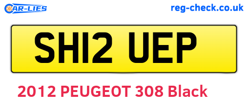 SH12UEP are the vehicle registration plates.