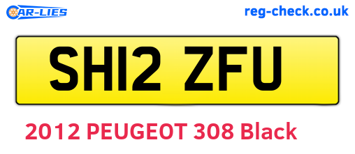 SH12ZFU are the vehicle registration plates.