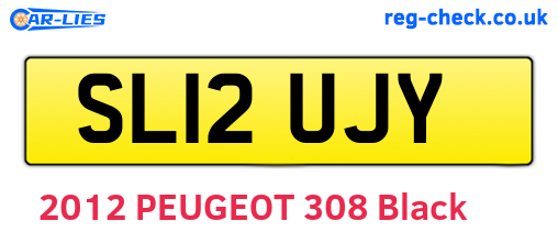SL12UJY are the vehicle registration plates.
