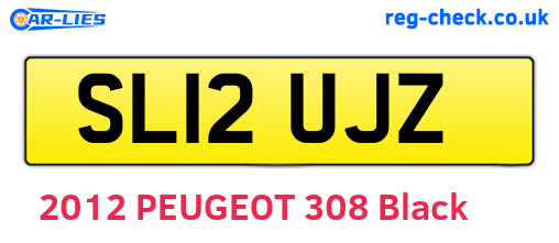 SL12UJZ are the vehicle registration plates.