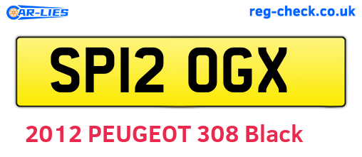 SP12OGX are the vehicle registration plates.