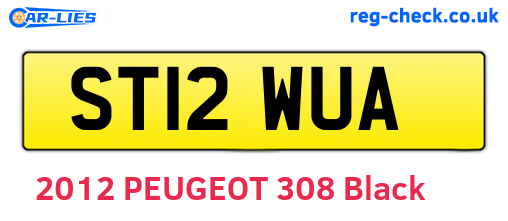 ST12WUA are the vehicle registration plates.