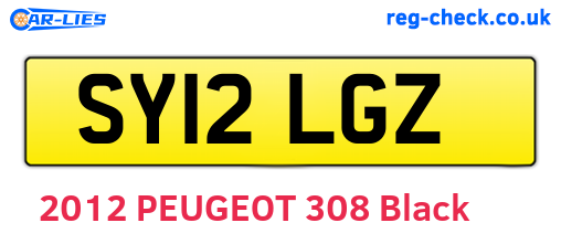 SY12LGZ are the vehicle registration plates.