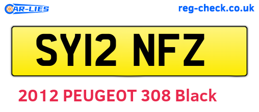 SY12NFZ are the vehicle registration plates.