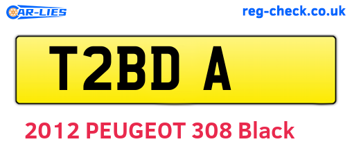 T2BDA are the vehicle registration plates.