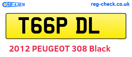 T66PDL are the vehicle registration plates.