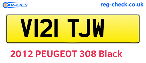 V121TJW are the vehicle registration plates.